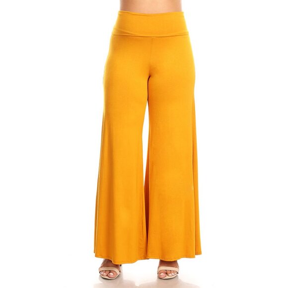 NEW Plus Size Women Solid Palazzo Pants Stretch Fabric for best fit and comfort - Picture 1 of 3